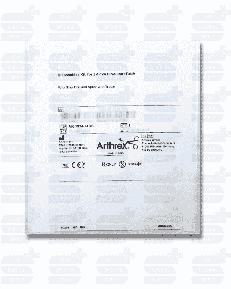 Disposables Kit, 2.4 mm Bio-SutureTak (includes: Step Drill and Spear with Trocar)
