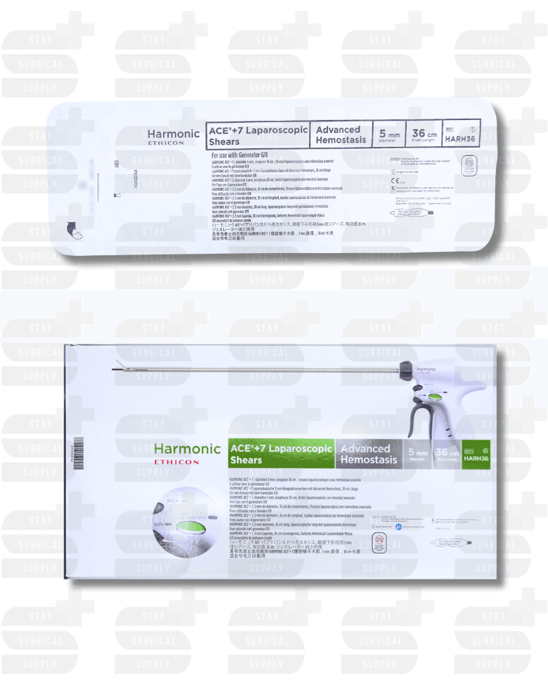 Harmonic Ace+ 7 Shears with Advanced Hemostasis: 5mm x 36cm, Curved Tip 