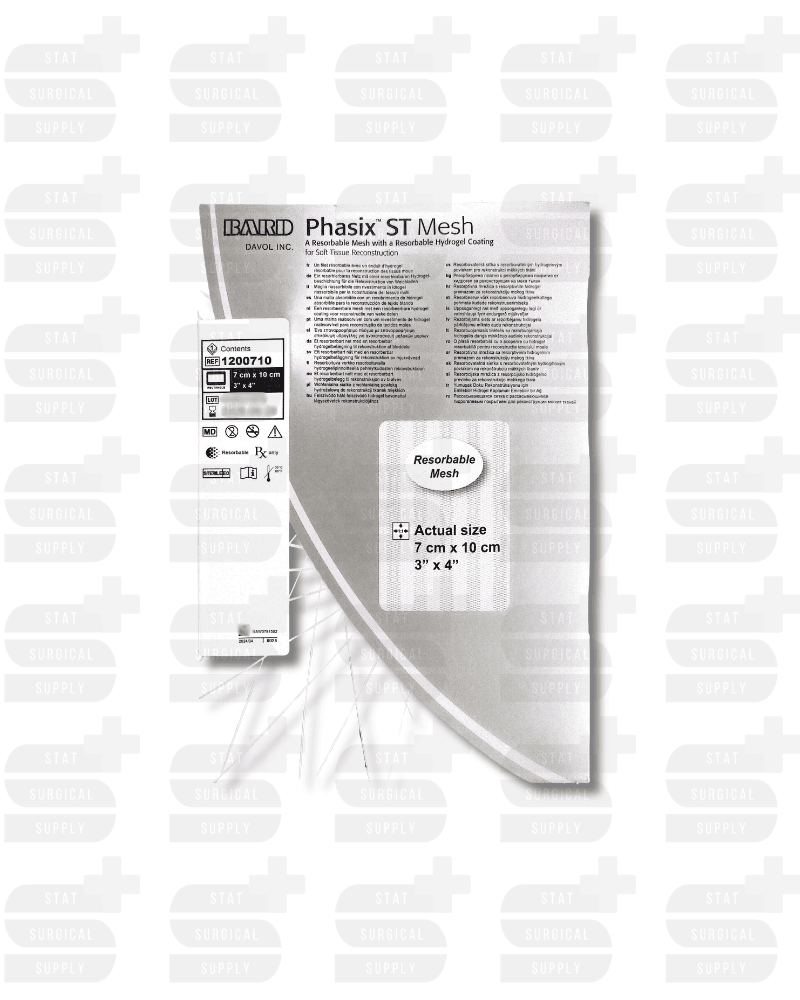 BARD 1200710 Phasix™ ST Mesh, Rectangle, 7 cm x 10 cm (3 BARD - Model 1200710